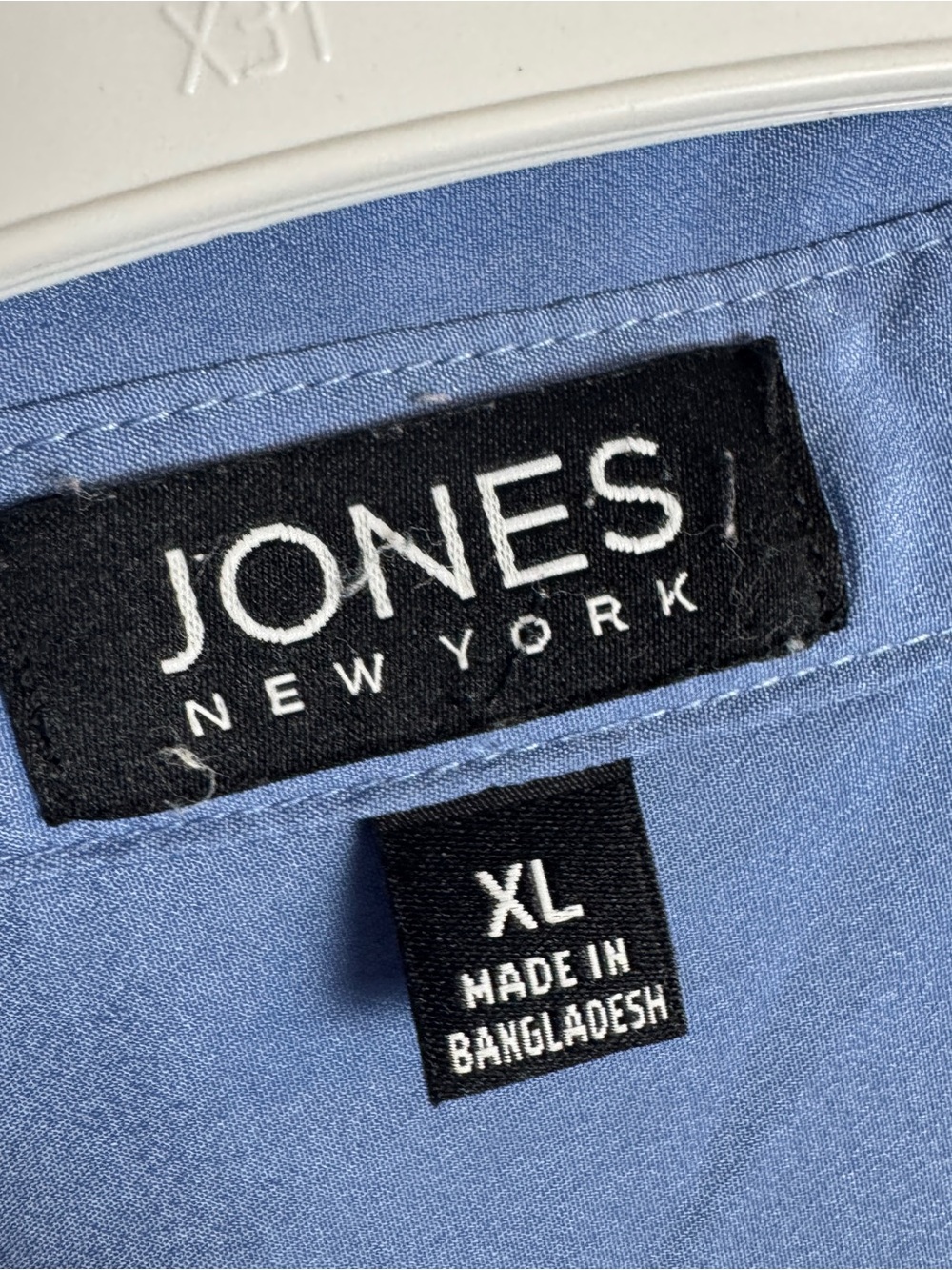 Jones New York Top Womens XL Solid Blue Neck Lace Up 3/4 Sleeve - Picture 4 of 7